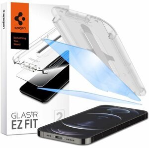 Spigen ochranné sklo tR EZ Fit pro iPhone 12/12 Pro, AntiBlue, 2ks, čirá - AGL01804
