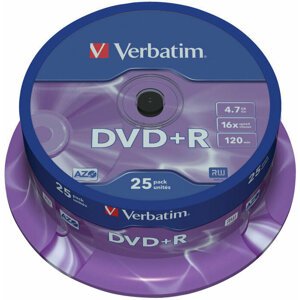 Verbatim DVD+R General 16x 4,7GB spindl 25ks - 43500