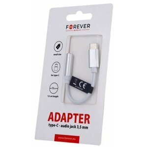 Forever adaptér z USB-C na jack 3,5mm, bílá - GSM098177