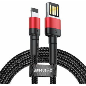 BASEUS kabel Cafule, USB-A - Lightning, M/M, nabíjecí, datový, 2.4A, 1m, červená/černá - CALKLF-G91