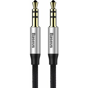 BASEUS kabel audio Yiven Series, Jack 3.5mm, M/M, 0.5m, stříbrná/černá - CAM30-AS1