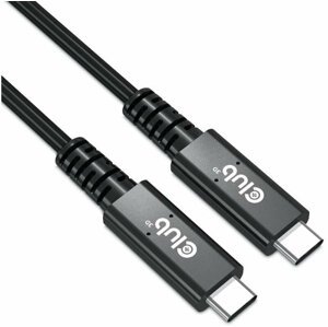 Club3D kabel USB-C Gen3x2 (USB4), M/M, USB 4.0, 8K@60Hz, 40Gbps, PD, 100W, 0.8m , černá - CAC-1571