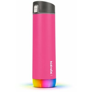 HidrateSpark Steel - Smart Bottle with Straw, 620 ml, Pink - HI-006-015