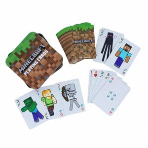 Hrací karty Minecraft, plechová krabička - 5055964742218