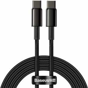 BASEUS kabel USB-C - USB-C, rychlonabíjecí, datový, 100W, 2m, černá - CATWJ-A01
