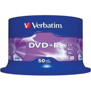 Verbatim DVD+R 16x 4,7GB spindl 50ks - 43550