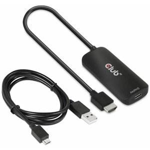 Club3D adaptér aktivní HDMI - USB-C, 4K60Hz, černá - CAC-1332