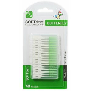 Dentální párátka SOFTdent® Butterfly FLEXI PICK, 48ks - 8594027315374
