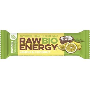 Bombus BIO Raw energy, tyčinka, citrón a kokos, 50g - 08594068262217