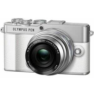 Olympus E-P7 Pancake Zoom Kit, bílá/stříbrná - V205111WE000