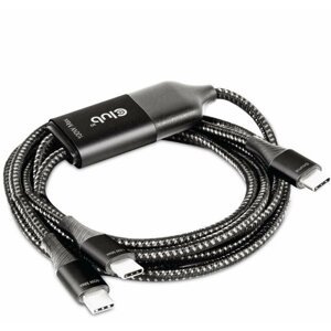 Club3D nabíjecí kabel Y USB-C - 2x USB-C, 100W, 1.83m, černá - CAC-1527
