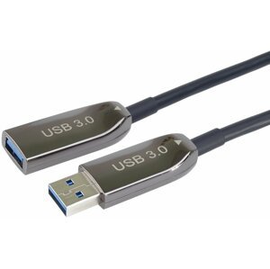 PremiumCord prodlužovací optický kabel USB-A 3.0, 10m, černá - ku3opt10