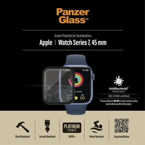 PanzerGlass ochranné sklo Apple Watch Series 7 45mm, antibakteriální - 2019