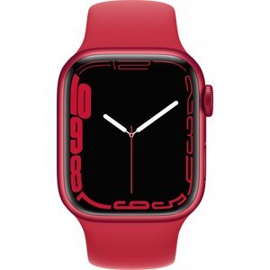 Apple Watch Series 7 Cellular, 41mm, (Product) RED, (Product) RED Sport Band - MKHV3HC/A