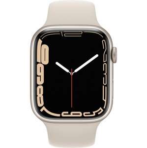 Apple Watch Series 7 GPS, 45mm, Starlight, Sport Band - MKN63HC/A