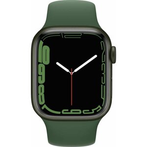 Apple Watch Series 7 Cellular, 45mm, Green, Clover Sport Band - MKJR3HC/A