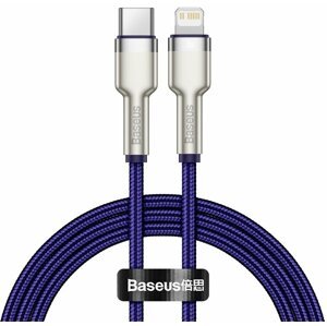 BASEUS kabel Cafule USB-C - Lightning, nabíjecí, datový, PD 20W, 1m, fialová - CATLJK-A05