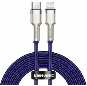 BASEUS kabel Cafule USB-C - Lightning, nabíjecí, datový, PD 20W, 2m, fialová - CATLJK-B05