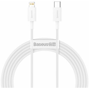 BASEUS kabel Superior Series USB-C - Lightning, rychlonabíjecí, 20W, 2m, bílá - CATLYS-C02