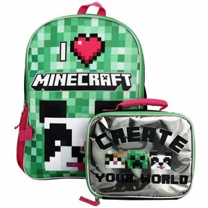 Batoh Minecraft - I Love Minecraft + taška na oběd - 05056438913295