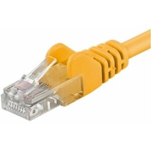PremiumCord síťový UTP cat.5e PC-HUB - 0,5m, žlutá - sputp005Y
