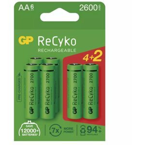 GP nabíjecí baterie ReCyko 2700 AA (HR6), 4+2ks - 1032226270