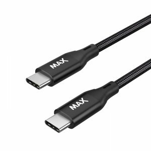 MAX kabel USB-C, 95W, opletený, 1m, černá - 3014192