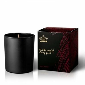 Svíčka vonná The Greatest Candle, v černém skle, dřevo a koření, 170 g - GRC066