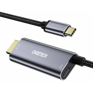Choetech kabel XCH-M180 USB-C - HDMI s PD 60W, 1.8m, černá - XCH-M180-GY-V1