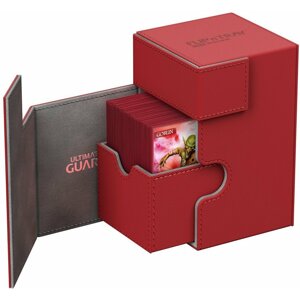 Krabička na karty Ultimate Guard - FlipNTray 100+, červená - 04260250078075