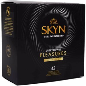 Kondomy Skyn Unknown Pleasures, vroubky a ochucené, 42 ks - KondomyRS04