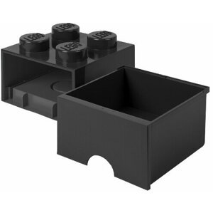 Úložný box LEGO, s šuplíkem, malý (4), černá - 40051733