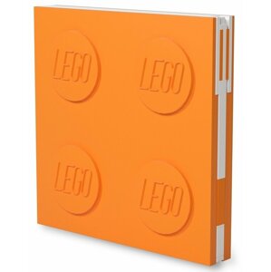 Zápisník LEGO, s gelovým perem, oranžová - 52440