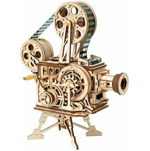 Stavebnice RoboTime - Filmový projektor, mechanická, dřevěná - LK601