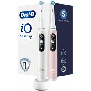 Oral-B magnetický zubní kartáček iO Series 6 Due White/Pink Sand - 10PO010398