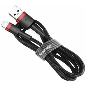 Baseus nabíjecí / datový kabel Cafule USB-A - Lightning, 2,4A, 0.5m, červená/černá - CALKLF-A19