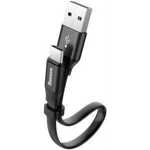 Baseus nabíjecí / datový kabel Nimble Series USB-A - USB-C, plochý, 23cm, černá - CATMBJ-01