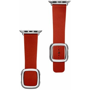 COTEetCI kožený magnetický řemínek Nobleman pro Apple Watch 42 / 44mm / 45mm, červená - WH5201-RD