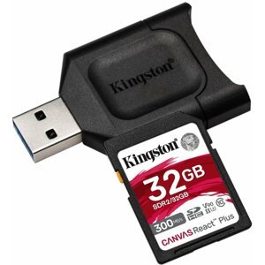 Kingston SDHC 32GB Canvas React Plus 32GB UHS-II U3 + USB čtečka - MLPR2/32GB