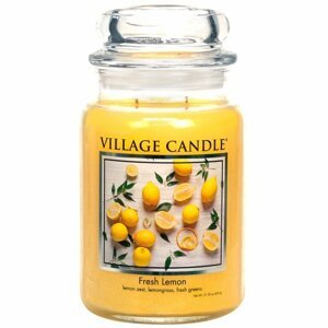 Svíčka vonná Village Candle, svěží citron, velká, 600 g - 4260041