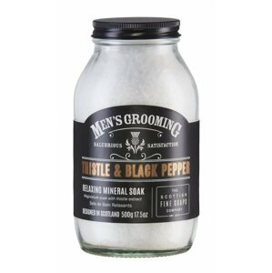 Sůl Scottish Fine Soaps, do koupele, pánská, černý pepř a ostropestřec, 500 g - A01826