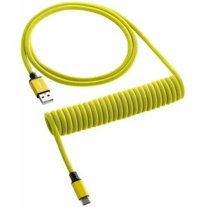 CableMod Classic Coiled Cable, USB-C/USB-A, 1,5m, Dominator Yellow - CM-CKCA-CY-KY150KY-R
