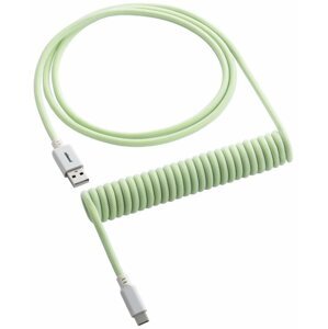 CableMod Classic Coiled Cable, USB-C/USB-A, 1,5m, Lime Sorbet - CM-CKCA-CW-LGW150LGW-R