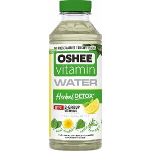 Oshee Detox s bylinkami, vitamínová voda, máta/pampeliška/kopřiva, 555ml - AD0190120