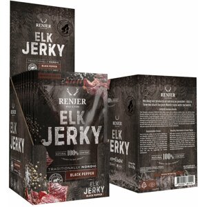 RENJER sušené maso - Jerky, losí, Black Pepper, 12x25g - REN21-D