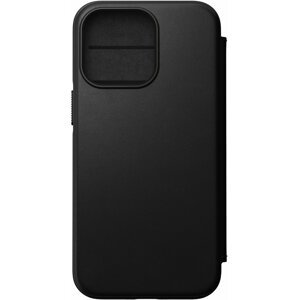 Nomad kožené flipové pouzdro MagSafe Rugged pro Apple iPhone 13 Pro, černá - NM01078685