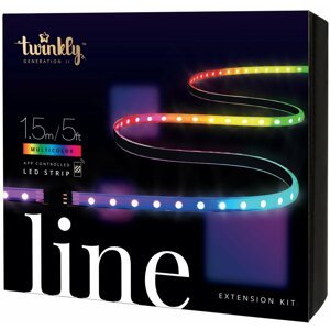 Twinkly LINE, LED pásek prodlužovací, 100LED, RGB, délka 1,5m, bílý, BT+WiFi, Gen II, IP20 vnitřní - TWL100ADP-W