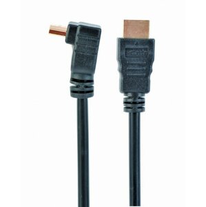 Gembird CABLEXPERT kabel HDMI - HDMI 1.4, 1.8m, stíněný, zlacené kontakty, 90° lomený - CC-HDMI490-6