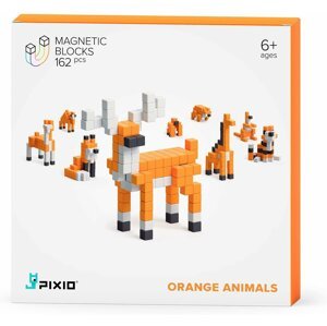 PIXIO Orange Animals magnetická stavebnice - 30101