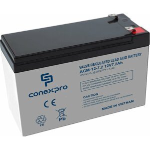Conexpro baterie AGM-12-7.2, 12V/7,2Ah, Lifetime - AGM-12-7.2